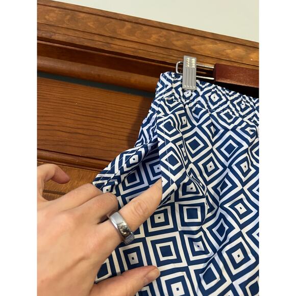 NWT Collars & Co Men's 7” Riviera Swim Trunks Shorts Navy Blue White Geo Size M - Picture 4 of 10